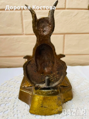 Красив месингов пепелник Египет, закупен от Англия, снимка 5 - Антикварни и старинни предмети - 53587912