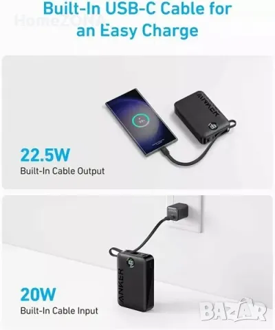 Външна батерия Anker 335 PowerCore, 20000 mAh, 22.5W, USB-C, USB-A, черен, снимка 2 - Външни батерии - 49353950