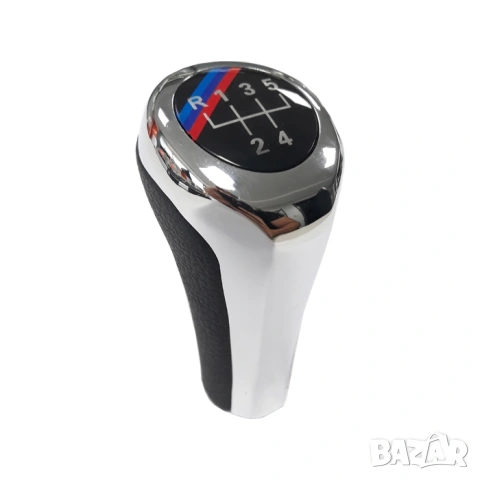 Топка за скоростен лост BMW M Style – 5 скорости – Хром,кожа