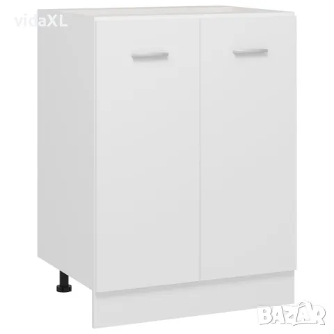 vidaXL Долен шкаф, бял, 60x46x81,5 см, инженерно дърво(SKU:801188), снимка 2 - Шкафове - 48609531