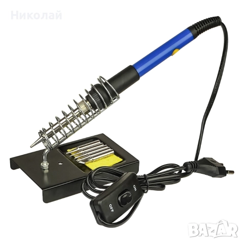 Комплект за запояване в кутия AIDA A-806+, поялник 60W, човки 900M-6 бр., мултиметър., снимка 6 - Друга електроника - 52245342