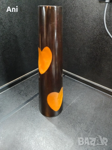 Бамбукова ваза със сърцевидни форми, снимка 2 - Вази - 51488046