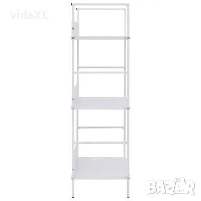 vidaXL Библиотека с 3 рафта, бяла, 60x27,6x90,5 см, инженерно дърво（SKU:288220）, снимка 4 - Други - 49177269