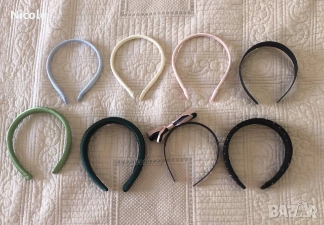 Различни диадеми от сатен и кадифе