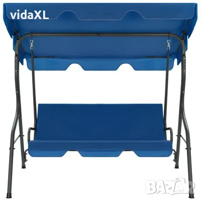 vidaXL Градинска люлка, тъмносиня, 170x110x153 см, текстил（SKU:48557）, снимка 4 - Градински мебели, декорация  - 49390535