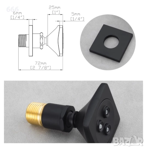 Регулируема въртяща се душ глава, снимка 4 - Други стоки за дома - 52938815