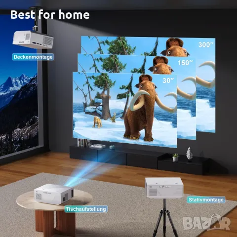 ZDK проектор 2024 с 5G WiFi поддръжка Ultra HD 1080P , снимка 8 - Плейъри, домашно кино, прожектори - 49331893