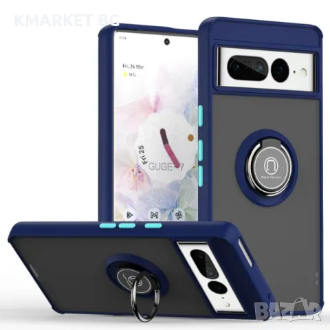 Google Pixel 7 Pro Удароустойчив Ring Holder Калъф и Протектор, снимка 6 - Калъфи, кейсове - 49163636