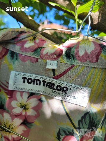 Tom Taylor ленена ,шарена риза- L размер, снимка 2 - Ризи - 45491720