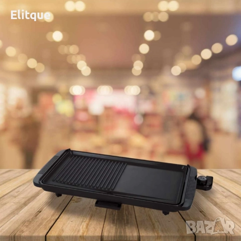 Скара Rosberg, 2000W, плоча с 2 зони на печене, Незалепващо покритие, Черен, снимка 5 - Други - 52592151