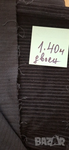 Плат от едро черно кадифе,1.40м.двоен, снимка 3 - Платове и дамаски - 54169330