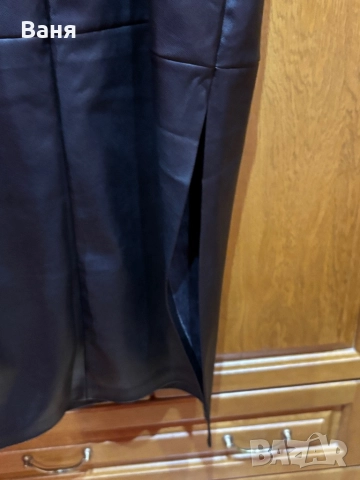 Кожена рокля с етикет, снимка 4 - Рокли - 52923607