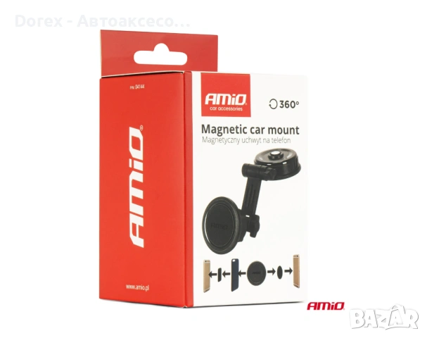 Магнитна автомобилна стойка за телефон за табло въртяща се на 360°, снимка 9 - Аксесоари и консумативи - 53613652