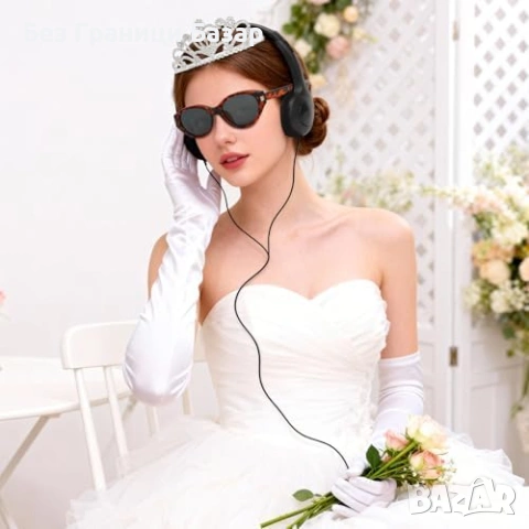 Нов Хелоуин/косплей принцески сет – корона тиара, ръкавици, очила, слушалки, снимка 7 - Други - 53650021