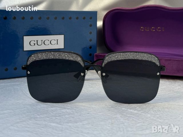 GUCCI с лого дамски слънчеви очила квадратни УВ 400, снимка 5 - Слънчеви и диоптрични очила - 45197840