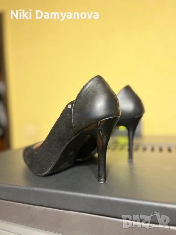 Черни токчета - 40 номер, снимка 2 - Дамски обувки на ток - 53953442