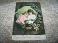 Стара романтична пощенска картичка с деца, 1904г., снимка 3