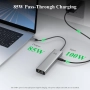 Minthouz USB C хъб, 6 в 1 многопортов адаптер, USB C към HDMI с 4K@60Hz, снимка 2