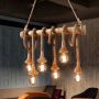 Бамбукова електрическа висяща лампа, креативна декорация. , снимка 1 - Външни лампи - 45385692