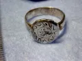 СТАРИНЕН РЪЧНО ОРНАМЕНТИРАН СРЕБЪРЕН ПРЪСТЕН СРЕБРО ВИСОКА ПРОБА РЪЧНА КУЮМДЖИЙСКА ИЗРАБОТКА 25250, снимка 7