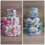 Торти от памперси и кошници подходящи за подарък на новородено бебе , снимка 1