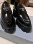 Prada Women Monolith Pointy Brushed Leather Loafer, снимка 2