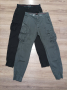 Мъжки карго панталони - черен и сив, снимка 1