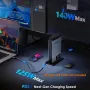 WAVLINK USB C докинг станция 125 W зареждане, 11-в-1 с 8K HDMI*2+8K DP, снимка 3