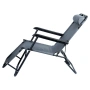 Сгъваем шезлонг, Vilde, сив, 3 позиции, размери 60x102x86см, компактен 489275, снимка 2