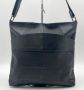 Стилна дамска чанта от естествена к. с дълга дръжка за рамо 28/28см, снимка 5