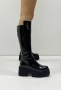 Ботуши на платформа - черен лак - BG20 , снимка 2