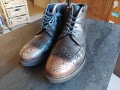 Мъжки кожени боти тип "броги" (brogue boots) 42, снимка 1