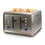 Мощен тостер Black+decker BXTO1960E - Неръждаема стомана с 4 слота, LCD дисплей и стойка за кифли, снимка 6
