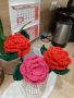 Плетени цветя- рози, лалета, карамфили, снимка 13