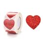100 бр червени сърце сърца самозалепващи лепенки стикери за ръчна изработка за подарък Валентин , снимка 1 - Други - 31391576