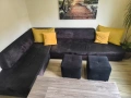 Ъглов диван с 2 бр.табуретки, снимка 1