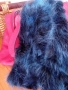 Син шал от естествена кожа на ракун , снимка 5