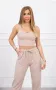 Дамски комплект панталон с бюстие в бежово, снимка 3