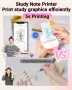 Мини принтер Memoking T02 - Преносим термичен принтер без мастило с три ролки, снимка 4