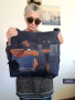 Дамска кожена чанта,Голяма синя кожена чанта,Чанта от естествена италианска кожа, снимка 5