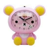 Детски настолен часовник със светлина и функция за будилник с батерии Мече, 15 х 16 см, снимка 2 - Декорация за дома - 45218809