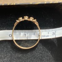 Руски златен пръстен със жълти сапфири , снимка 3 - Пръстени - 45359086