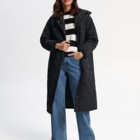 Oversize палто черно, снимка 2 - Палта, манта - 45428161