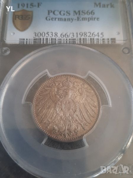 1 Марка 1915-F ,PCGS MS66 ,Германска Империя , снимка 1