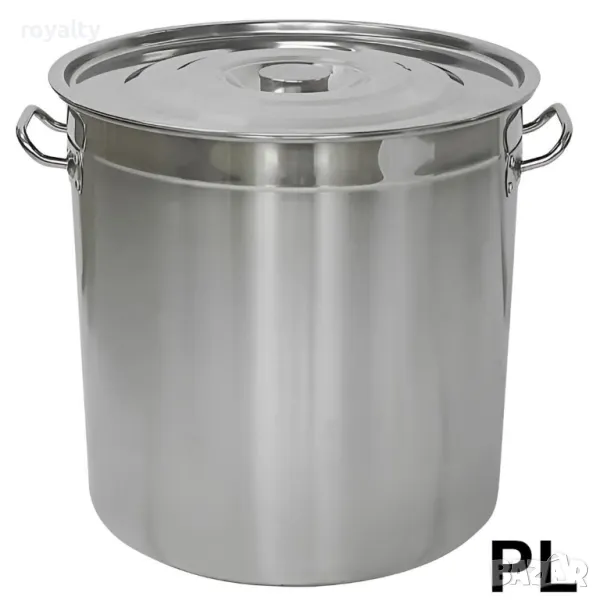 Казан с капак Rosberg R51211A50, 52 см, 107 литра, Инокс, снимка 1