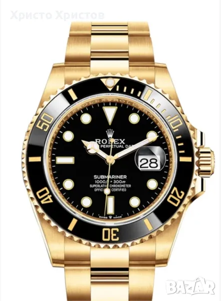 Мъжки луксозен часовник Rolex Submariner 41 mm 126618LN Yellow Gold Black Dial , снимка 1