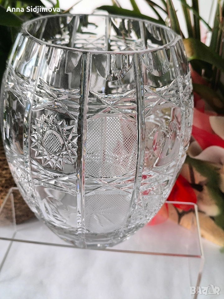 Сливенски кристал ваза, снимка 1