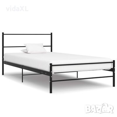 vidaXL Рамка за легло, черна, метал, 90x200 см(SKU:324967, снимка 1