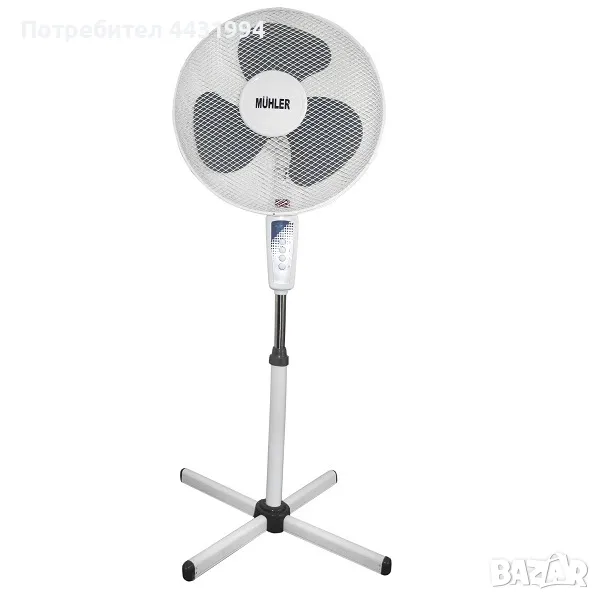 Вентилатор на стойка 16"MUHLER FM-4040 сив, снимка 1