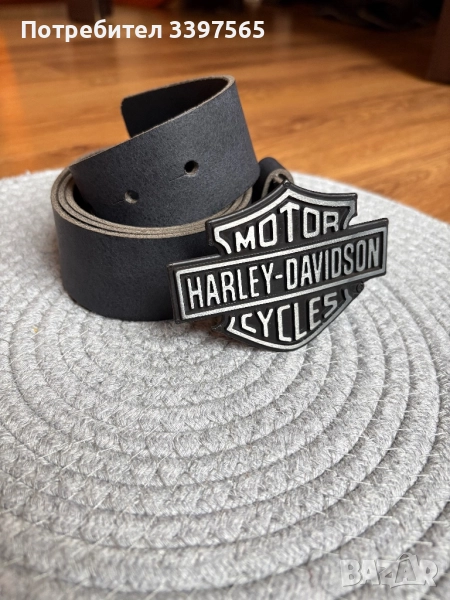 Чисто нов колан от естествена кожа Harley Davidson с голяма катарама, снимка 1